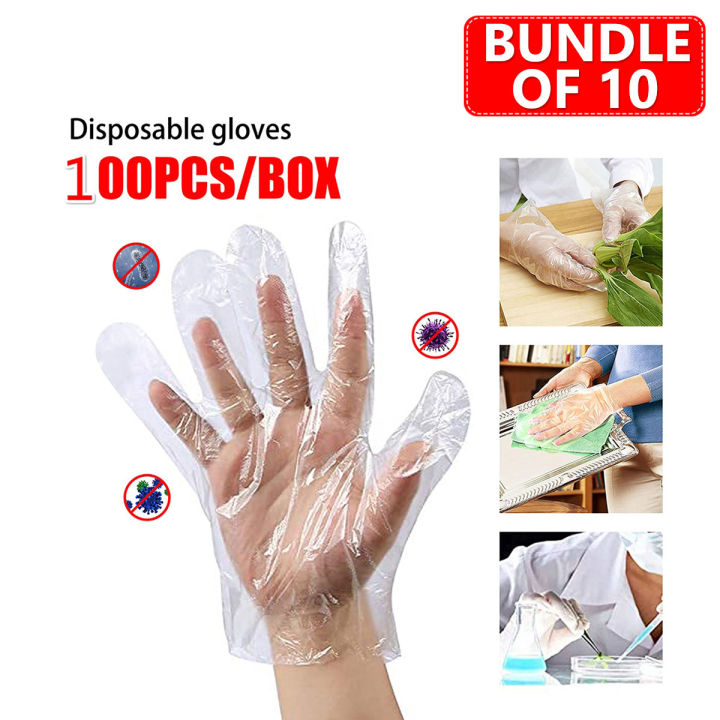 Disposable latex free food service handling and food preparation gloves