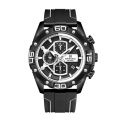 NAVIFORCE NF8018 Black TPU Rubber Chronograph Watch For Men - White & Black. 