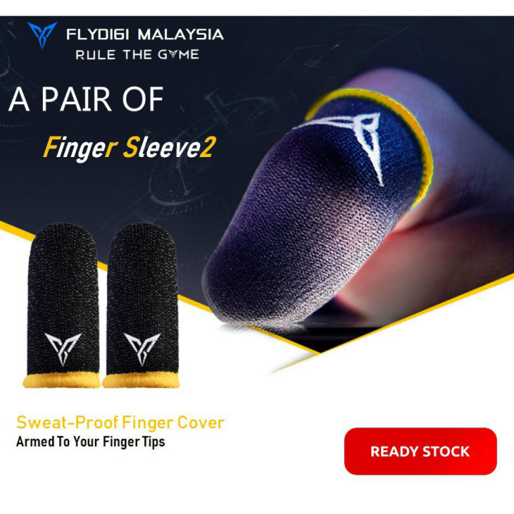 1 Pair ( 2 PCS) PUBG Mobile Finger Sleeves - Silver Fiber - Sweatproof Gloves for PUBG Mobile Gaming - Finger Grip For Gaming - PUBG Finger Gloves - Finger Gloves For Mobile Gaming - PUBG Finger Cover PUBG Finger Grip - Finger Sleeves For Free Fire
