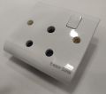 Energy Super White 15A 3 Pin Round Switched Socket A/C 3Pin Round AC Electrical Wall Switch. 