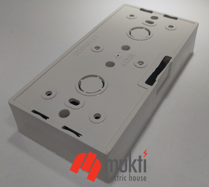 5pcs%20Two%20Gang%20China%20Made%20MK%20Type%20White%20PVC%20Junction%20Box%20for%20Electrical%20Square%20Edge%20Premium%20Caliber%20Plastic%20Wall%20Switch%20Back%20Cover%202%20Part%202Gang%20-%20Image%204