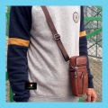 Premium cross body bag for men Official Messenger Bag Bike Rider Cross body Bag Pu Leather Bag Shoulder Bag Diagonal Package Handbag Bag For Men cross body shoulder bag for men messenger bag waist bag pu leather side bag for men Men Fashion Shoulder Bag. 