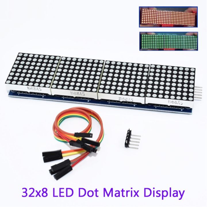 Led%20Dot%20Matrix%20Module%20Red%20Green%2032X8%20Max7219%20Microcontroller%204%20In%20One%20Display%20With%205P%20Line%20For%20Arduino%20-%20Image%202