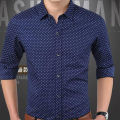 Navy Blue Ball Printed Stylish Casual Shirt For Men - Shirt.