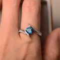 Blue Stone Ring Wedding Women Rings - Ring For Girls - Ring S.