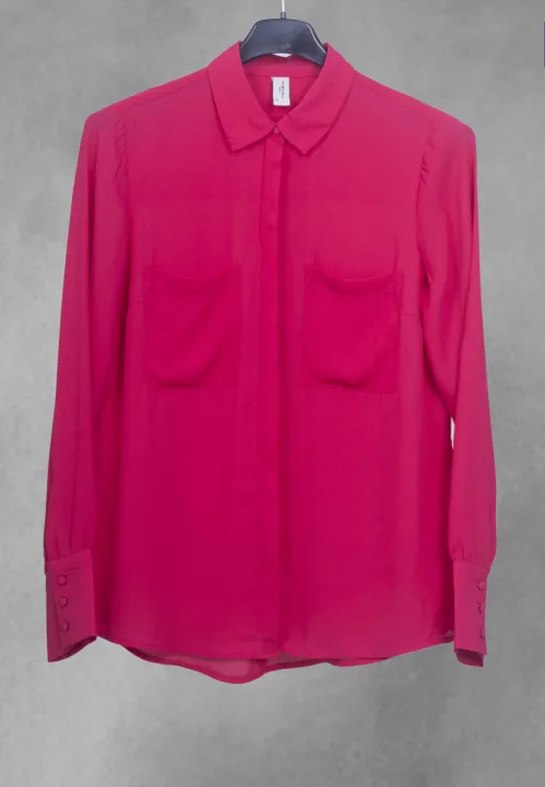 Magenta%20Georgette%20Women%E2%80%99s%20Casual%20Shirt%20-%20Image%204