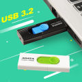 ADATA UV320 USB 3.2 128 GB Quick Slide Capless Flash Drive Black. 