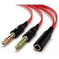 Audio Y Female Headset Splitter - Share Your Audio with a Friend Using This Convenient Y Splitter for Headphones. 
