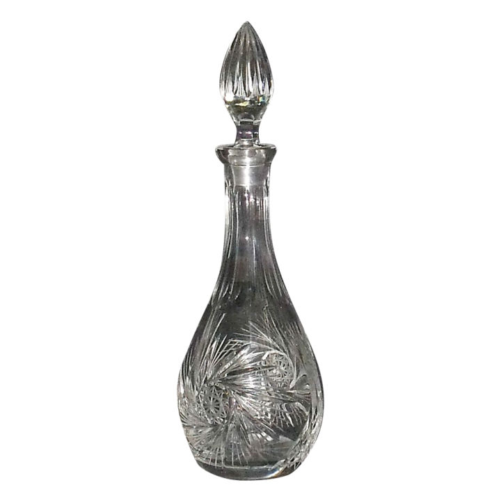 stunning vintage lead crystal glass stopper for drinking