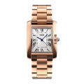 SKMEI 1284 Rose Gold Stainless Steel Analog Watch For Men - White & Rose Gold. 