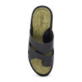 Bata Leather Sandal for Men - Black. 