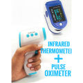 Combo OLED Fingertip Pulse Oximeter Infrared thermometer.