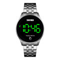 SKMEI 1579 Silver Stainless Steel Digital Watch For Men - Silver. 