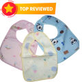 3 Pcs Combo Fashionable Cotton Bibs For Baby (Pink,Blue,Yellow). 