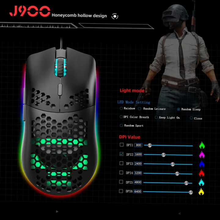 HXSJ%20J900%20USB%20Wired%20Gaming%20Mouse%20RGB%20Gaming%20Mouse%20with%206%20Adjustable%20DPI%20Ergonomic%20Design%20for%20Desktop%20La-ptop%20Black%20-%20Image%207
