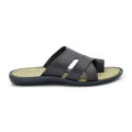 Bata Leather Sandal for Men - Black. 