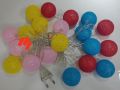 Cotton Ball Small Fairy Lights Decorative 20 pcs Set Colour String Lamp for Festival Home Decoration Wedding Party Eid Christmas Room Curtain Xmas Bedroom.