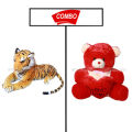 TIGER TEDDY WITH RED COLOR TEDDY BEAR FOR YOUR KIDS. 