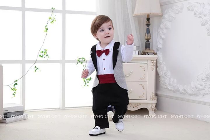 Boy%20baby%20red%20bow%20tie%20romper%20party%20dress%20-%20Image%206