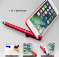 Combo 5-PCS Universal 3 in 1 Capacitive Stylus Pen with Mobile Stand Holder, Writing Pen, Capacitive Pen for Mobile use, Compatible for Android Touch Screen. 