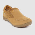 Woodland Men Nubuck Solid Slip-On Sneakers - 3244119 Camel - Shoes. 