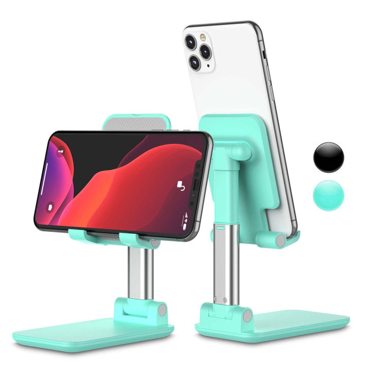 Foldable%20Portable%20Desktop%20Stand%20Adjustable%20Height%20And%20Angle%20Phone%20Holder%20-%20White%20-%20Mobile%20Stand%20-%20Image%202