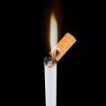 Refillable Butane Gas Flint Cigarette Shaped Lighter.