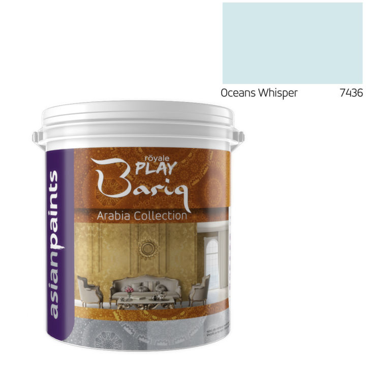 Asian Paints Royale Play Bariq Arabia Collection (Gold) - Oceans Whisper