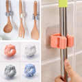 Wall Mounted Mop Holder Brush Broom Hanger Storage Rack Kitchen Organizer with Mounted Accessory Hanging Cleaning Tools. 