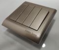 Energy Super 10A Gold Four Gang Prime Caliber 4 Electrical Wall Switch.