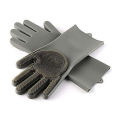 Silicone Cleaning Gloves with Wash Scrubber Reusable Brush Dish - Hand Gloves - Hand Gloves. 
