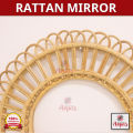 Rattan/Cane Round Mirror - Handcrafted Exclusive Wall Mirror. 