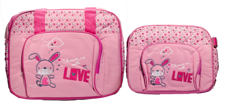 Baby Bag Set Pink (For newborn babies, for Carrying babies’ diapers, feeders, clothes & other stuff)