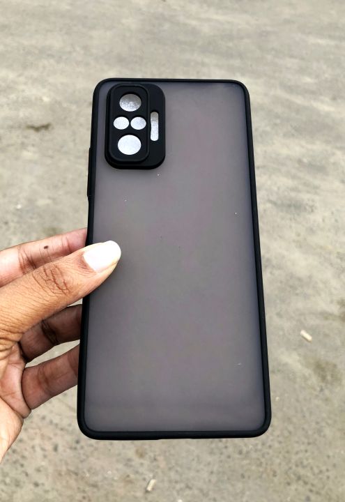 Camera%20Protection%20Bumper%20Phone%20Cases%20For%20Redmi%20Note%2010%20/%20Redmi%20Note%2010s%204G%20Matte%20Translucent%20Shockproof%20Back%20Cover%20-%20Image%204