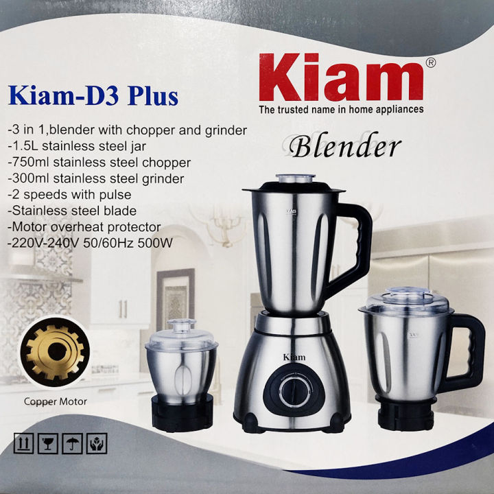 Kiam Mixer Blender 3 IN 1 (D3 Plus)