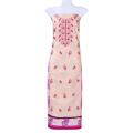 Unstitched Violet & Light White Cotton ambroidered Shalwar Kameez for women. 