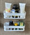 Bathroom Shelf Wall Mounted Storage Basket Punch Free Storage Rack Shower Organizer Kitchen Storage Holder. 