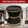 Export Quality Artificial Cane Woven Stool/Mora | Suitable for Your Home & Office Decoration & Sitting.