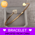HB-01G Golden Heart Bracelet for Women.