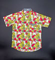 Watermelon & Pineapple All Over Print Stylish White Short Sleeve Boys Shirt. 