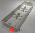 5Pcs Three Gang China Made MK Type White PVC Junction Box For Electrical Square Edge Premium Caliber Plastic Wall Switch Back Cover 3 Part 3Gang. 