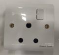 Energy Super White 15A 3 Pin Round Switched Socket A/C 3Pin Round AC Electrical Wall Switch. 