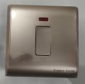 Energy Super 20A Gold DP Geyser Switch Socket Prime Caliber Electrical Wall Power with Indicator. 