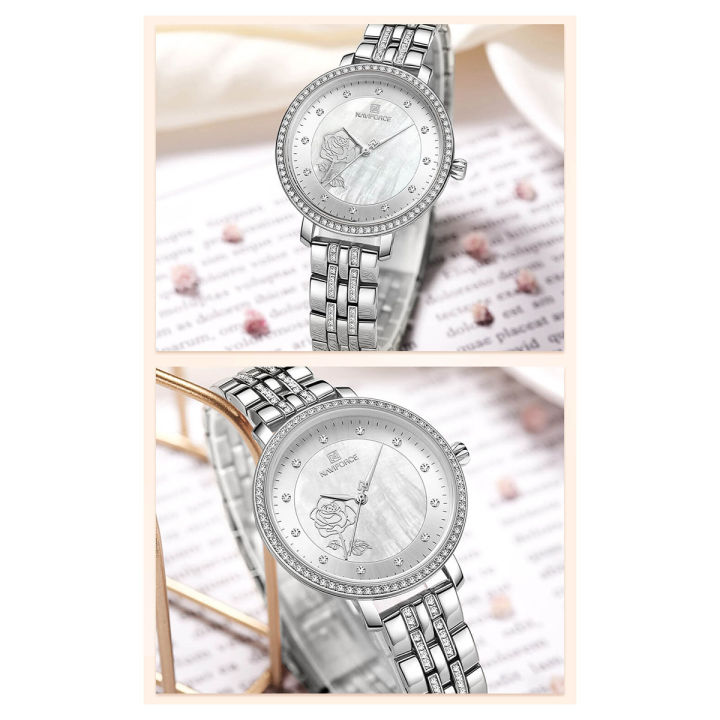 NAVIFORCE%20NF5017%20Silver%20Stainless%20Steel%20Analog%20Watch%20For%20Women%20-%20White%20&%20Silver%20-%20Image%206