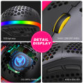 HXSJ T90 3 Modes BT 3.0 + 5.0 + 2.4G  Chargable RGB Lighting Color Mouse Mice for Game Office with Adjustable 800-3200 5 Level DPI. 
