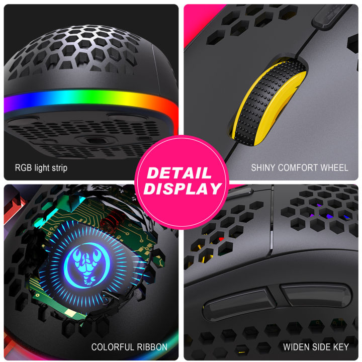 HXSJ%20T90%203%20Modes%20BT%203.0%20+%205.0%20+%202.4G%20%20Chargable%20RGB%20Lighting%20Color%20Mouse%20Mice%20for%20Game%20Office%20with%20Adjustable%20800-3200%205%20Level%20DPI%20-%20Image%208