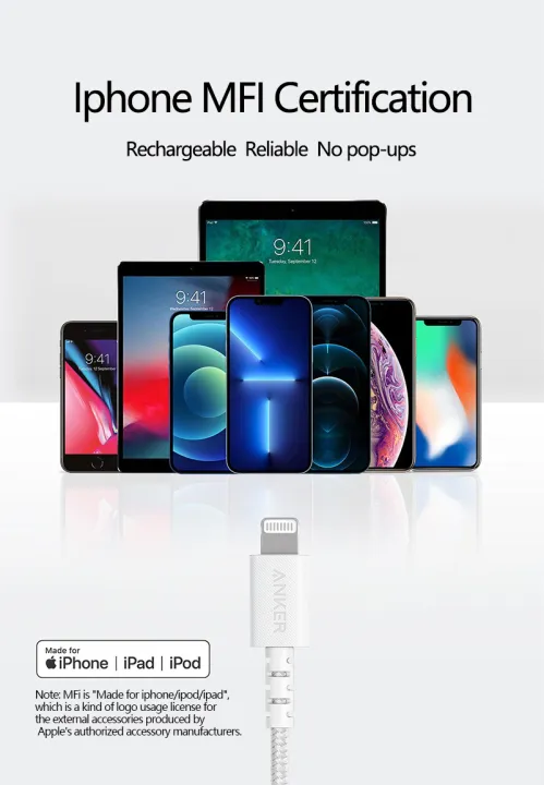 Anker%20USB%20C%20to%20Lightning%20Cable%20Mfi%20Certified%20Powerline%20Select+%20Nylon%20Braided%20Supports%20Power%20Delivery%206ft%20for%20iPhone%2011%2012%2013%2014%20-%20Image%203