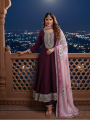Noorie 108, Rich Wine Purple timeless premium shalwar set. 