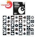 Infants Visual Stimulation Cards High Contrast Flash Cards for Newborns Visual Stimulation Brain Development for 0-3 Months Infants Black White Cards for Sensory Development Baby Black White Cards. 