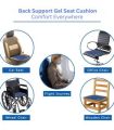 Hip Support Gel Seat Cushion long sitting | Experience Ultimate Comfort with This Multi-Purpose Cushion for car Seats, Office Chairs, wheelchairs. Pain Relief, Sitting Posture.(Multi Purpose) -  Wheelchair Gel Cushion - Blue - Coolness and Breathable. 